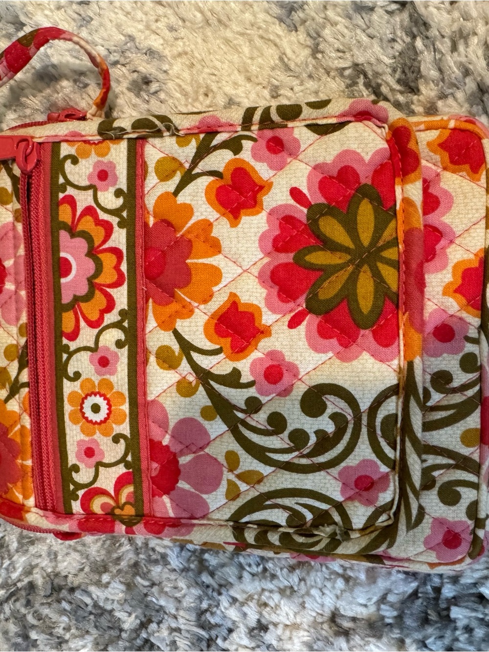 Vera Bradley Pink Floral Quilted Crossbody